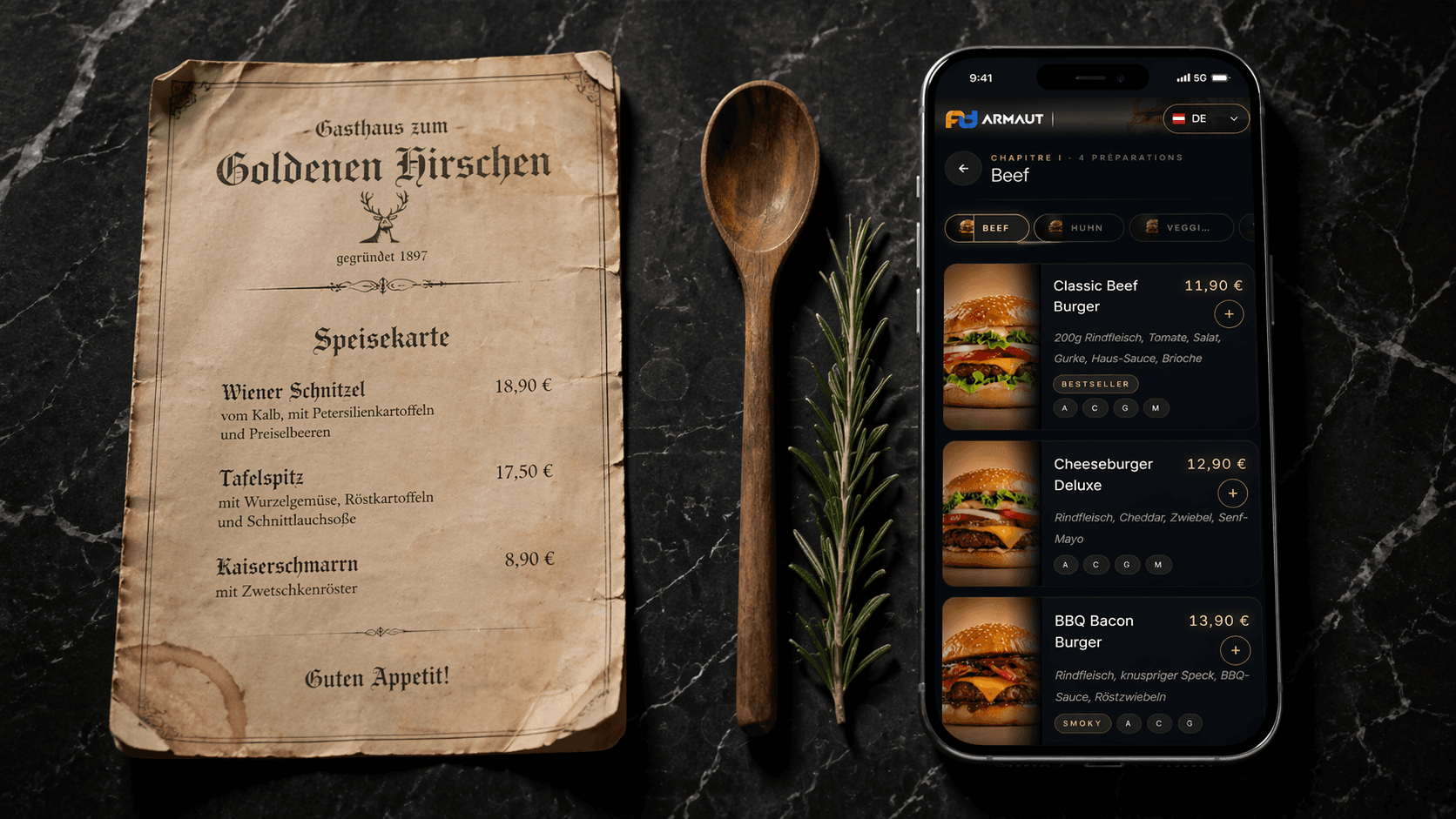 Gedruckte Speisekarte vs Digitale Speisekarte